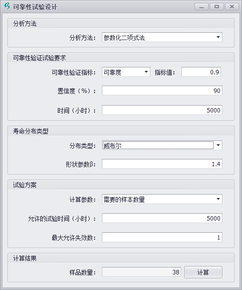 可靠性验证试验方案设计方法-参数化二项式